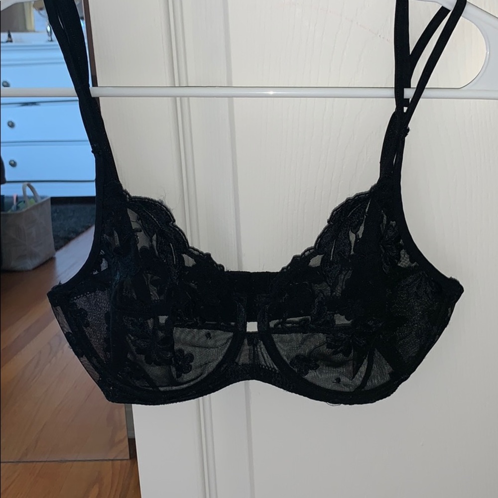 Black Sheer La Perla Bra 36 C